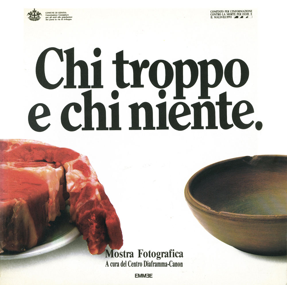 Mostra "Chi troppo e chi niente", copertina del catalogo