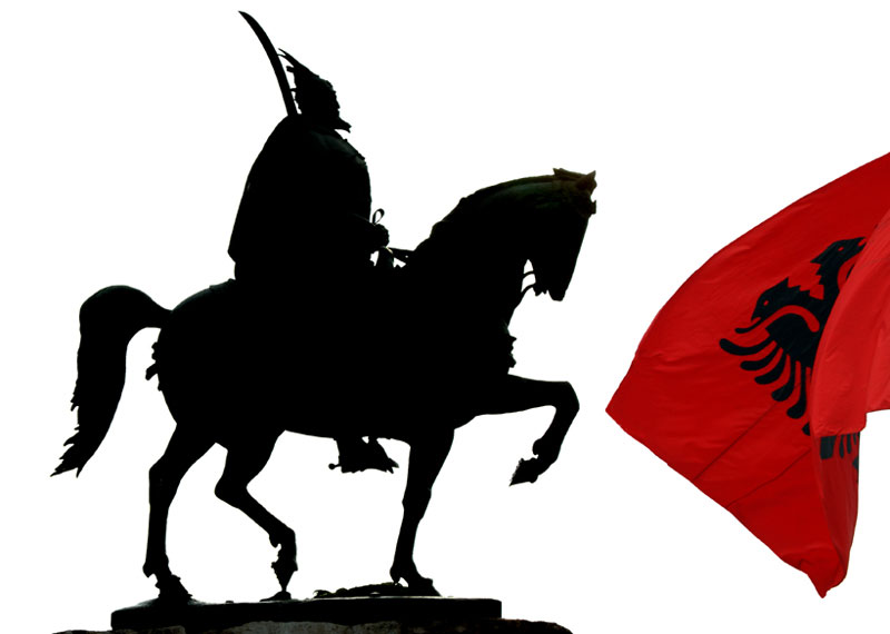 Albania, Tirana, monumento a Skandemberg
