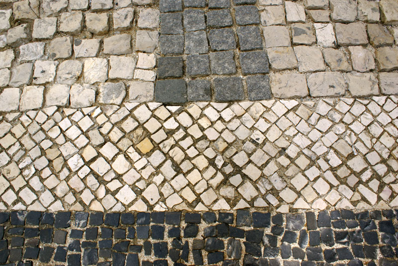 Lisbona, mosaico di pietre